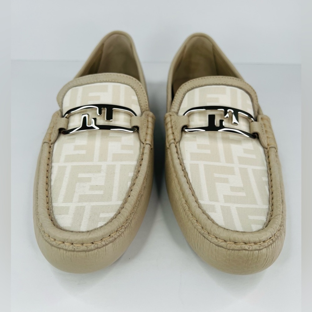 Fendi O'Lock FF Jacquard Logo Driving Leather Shoes UK 10 - US 11 - EU 44 - Picture 4 of 14